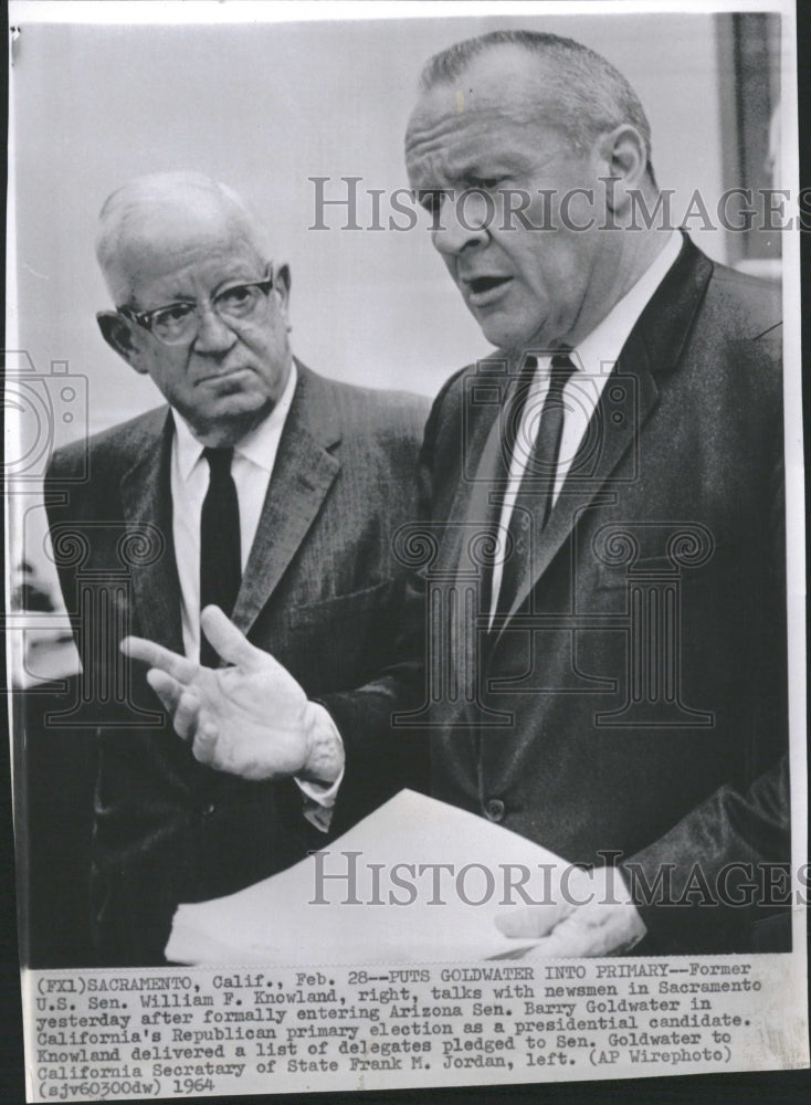 1964 William F. Knowland Frank M. Jordan - Historic Images