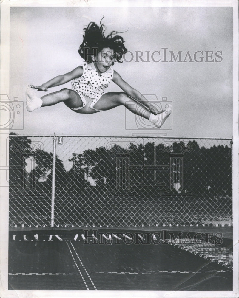 1962 Mid Aerialist Trampoline Cameraman - Historic Images