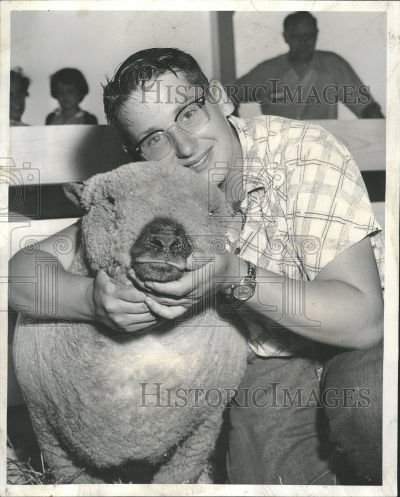 1957 Bill Engler Shropshire Sheep Illinois - Historic Images