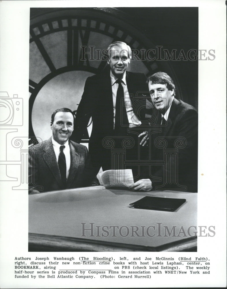 1989 Authors Joseph Wambaugh Joe Mcginnis - Historic Images