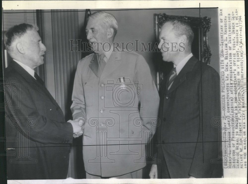 1944 Henry Stimson Lt Gen Williams Knudsen - Historic Images