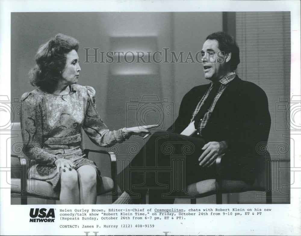 1988 Helen Gurley Brown Robert Klein Show - Historic Images