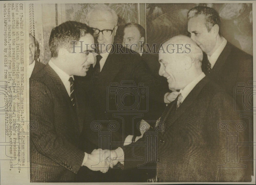 1967 Handsome Rome king Hussein Jordan - Historic Images