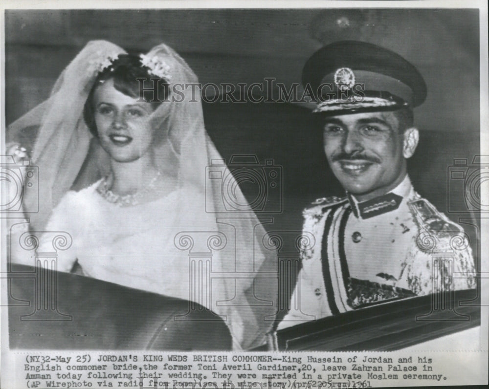 1961 Jordans King Weds British Commoner - Historic Images