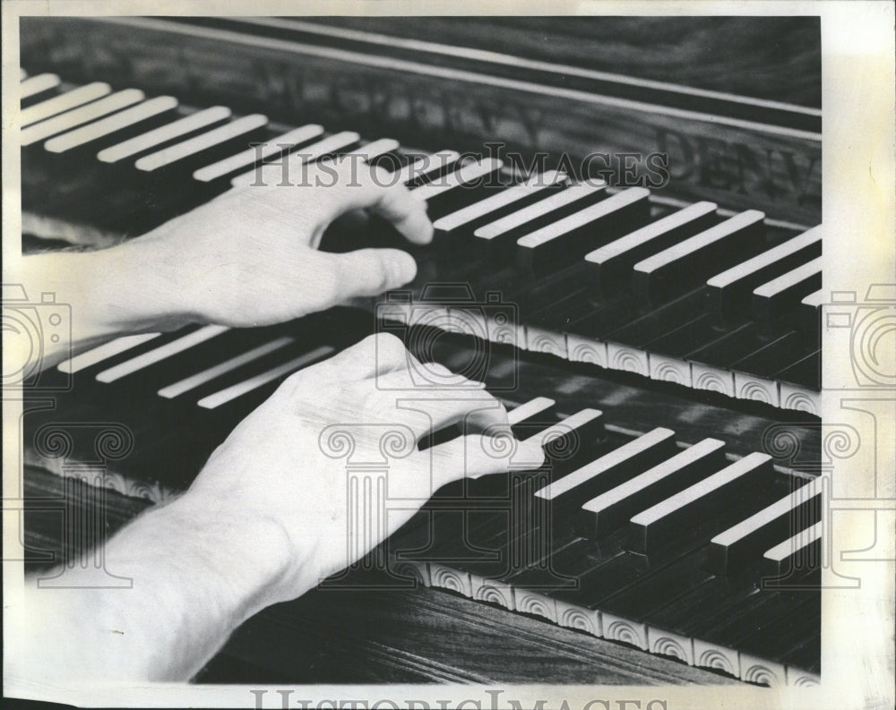 1976 Keyboard Ebony Ivory Basswood Tips - Historic Images