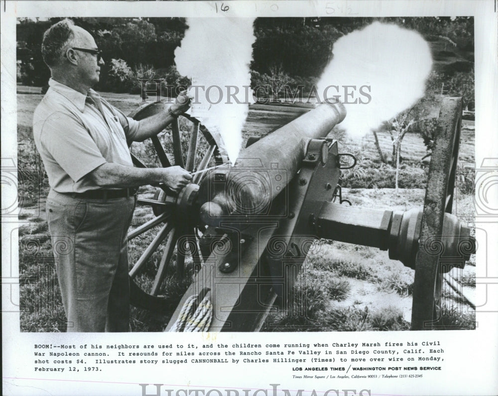 1973 charley war marsh napoleon cannon - Historic Images