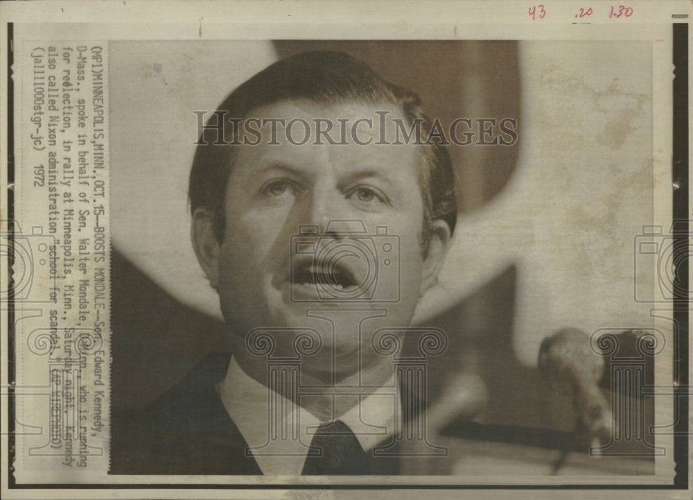 1972 Sen. Edward Kennedy Democratic Party - Historic Images