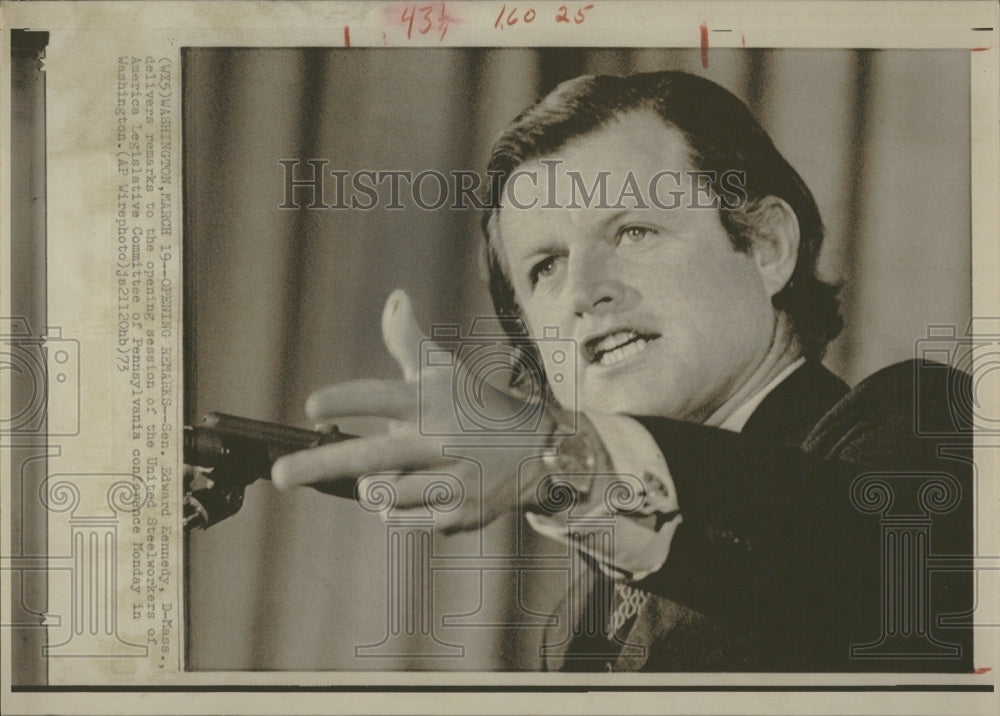 1973 Senator Edward Kennedy Politician - Historic Images