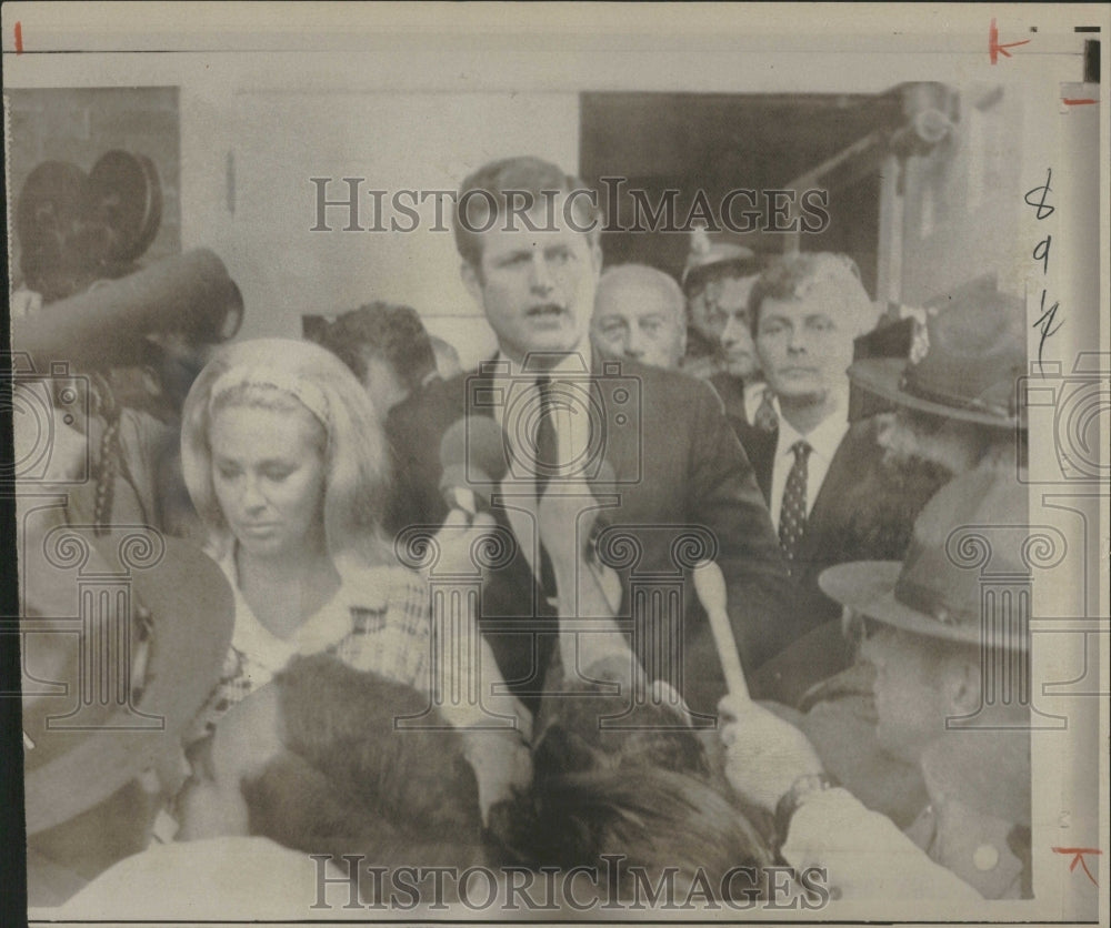 1969 Senator Edward Ted Kennedy after court - Historic Images