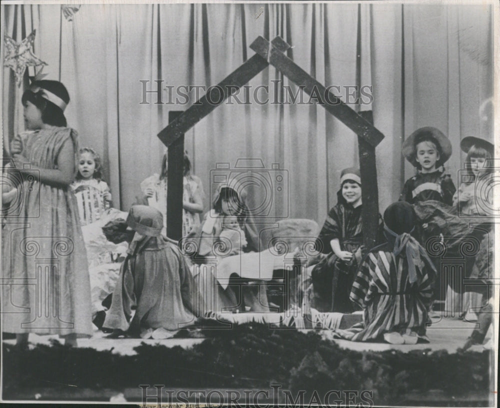 1965 Politically Cast Nativity Scene - Historic Images