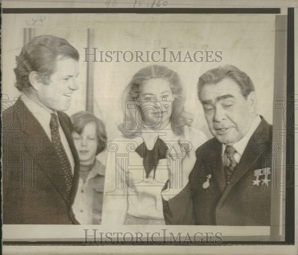 1974 Kennedy Edward Leonid Brezhnev Kennedy - Historic Images