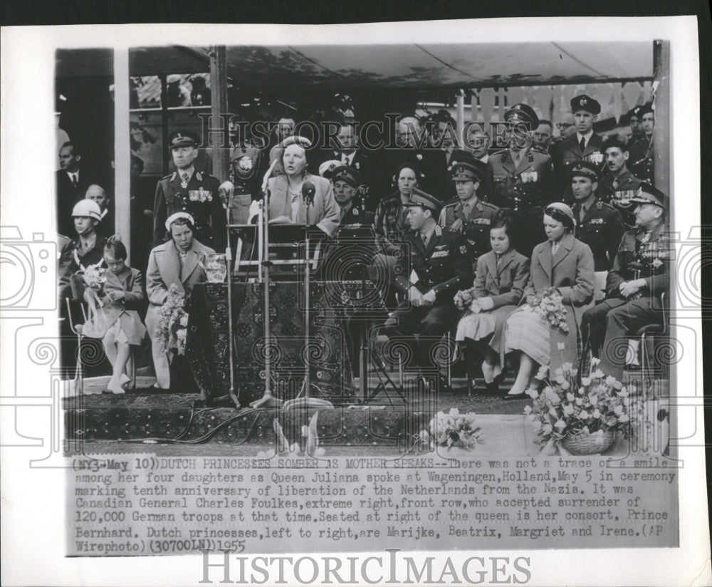 1955 Netherland Queen Juliana Royal Family - Historic Images