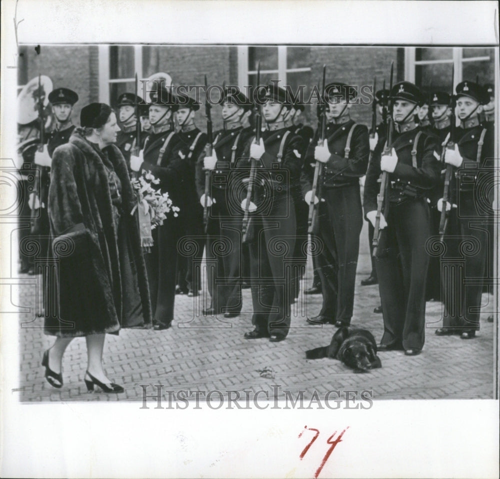 1954 Queen Juliana Netherlands Dutch Cadet - Historic Images