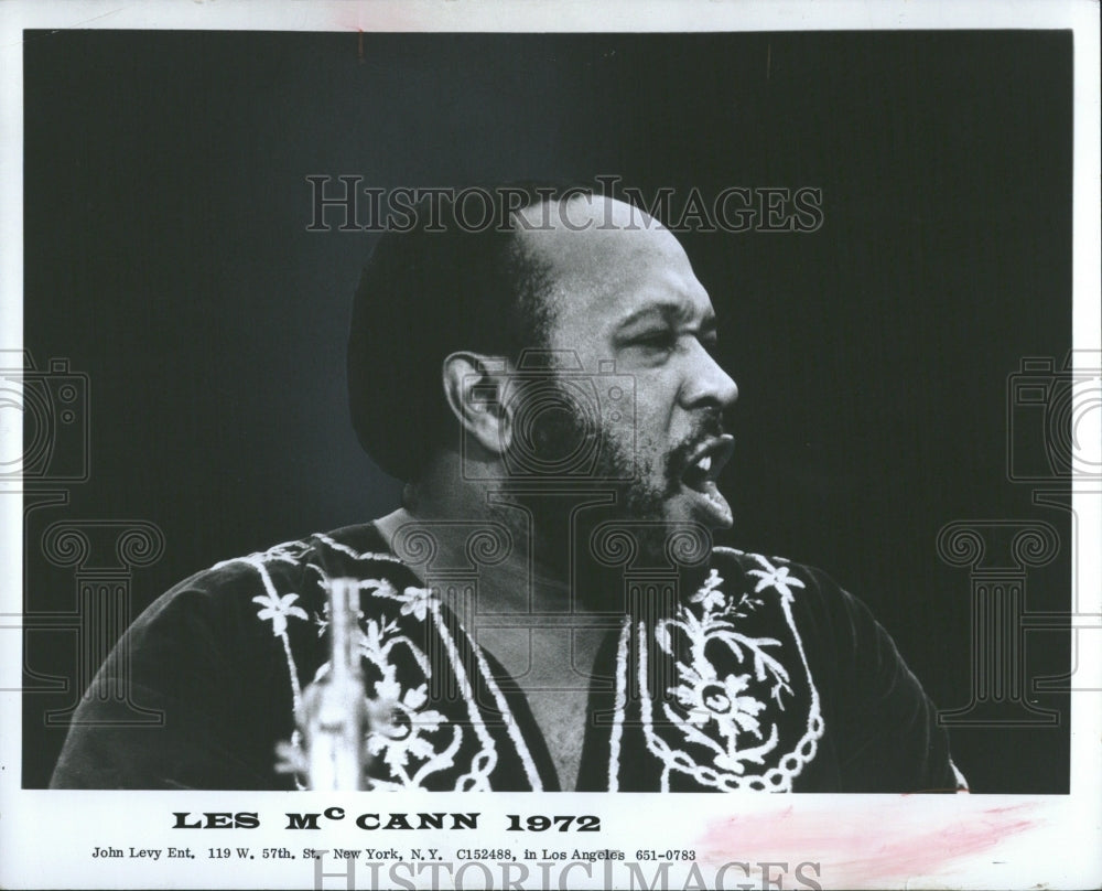 1972 Les McCann Jazz Piano Singer - Historic Images