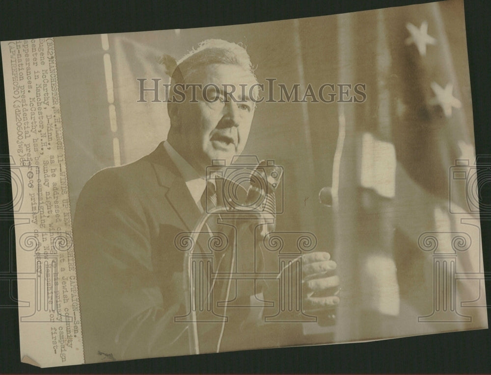 1968 Senator Eugene McCarthy Jewish People - Historic Images