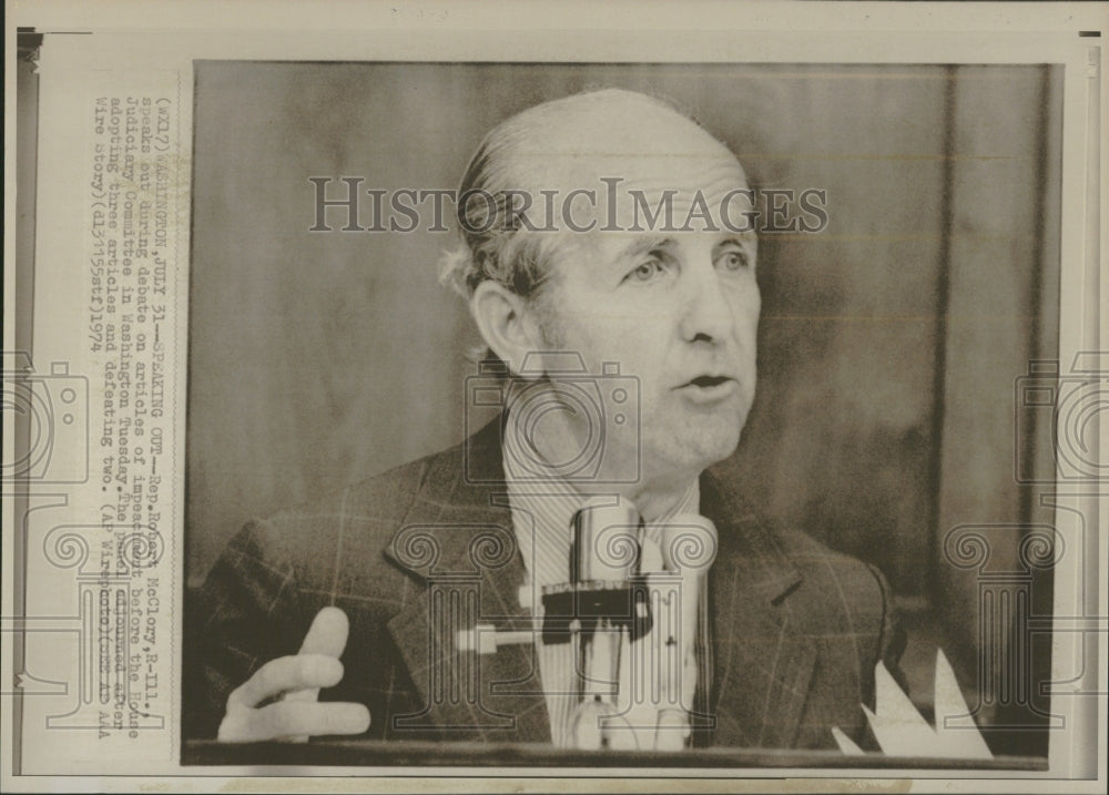 1974 Rep. Robert McClory Impeachment Debate - Historic Images