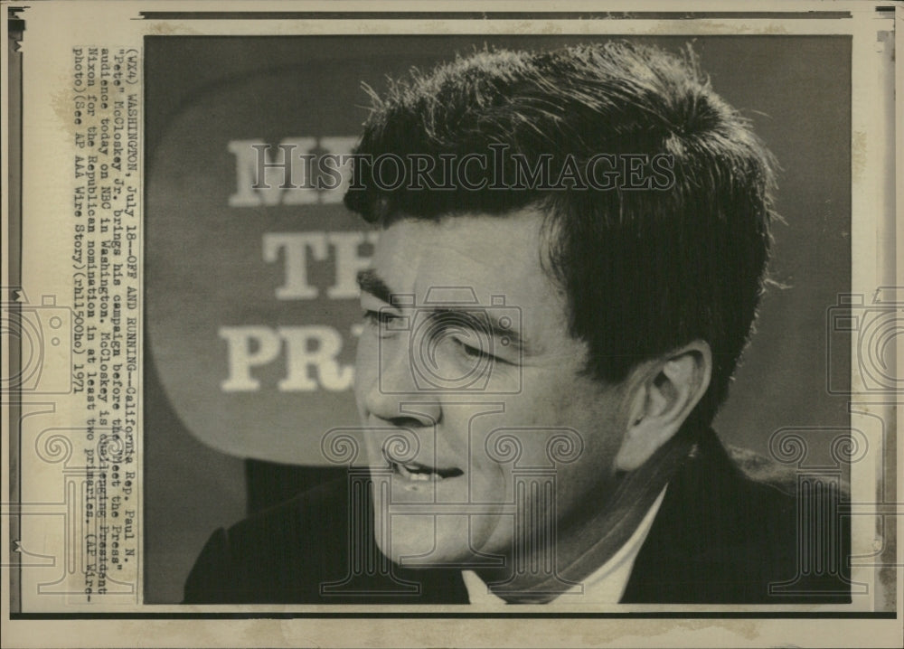 1971 California Rep. Paul N. McCloskey - Historic Images