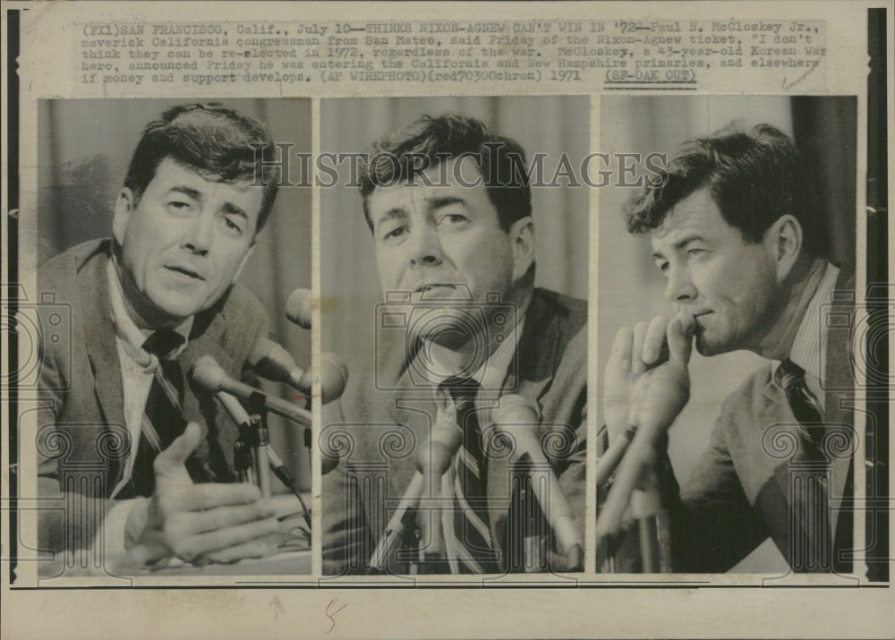 1971 Paul McCloskey Jr Congressman - Historic Images