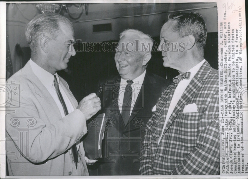 1962 Talking Before Hearing - Historic Images