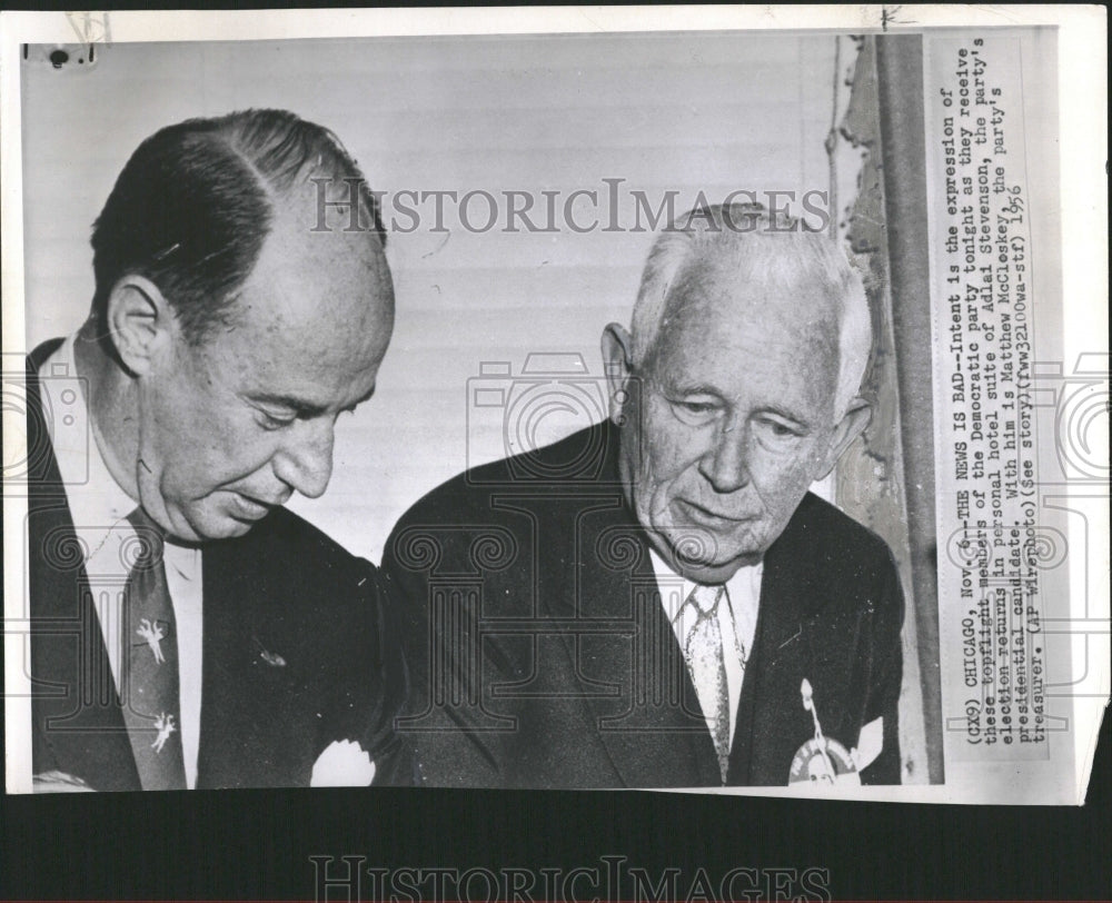 1956 Adlai Stevenson and Mathew McCloskey - Historic Images