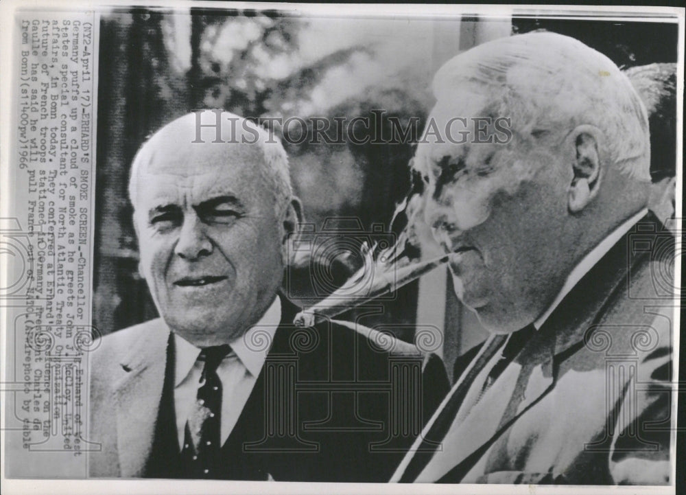 1966 Chancellor Indwig Edward West Germany - Historic Images