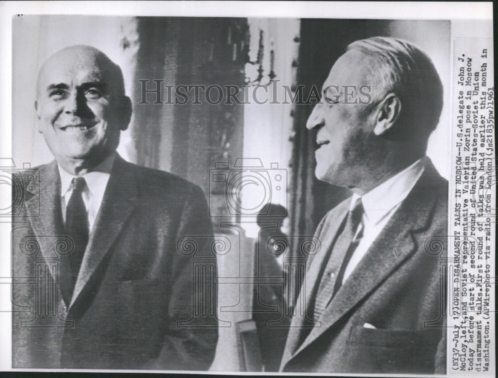 1961 US-Soviet Reps Disarmament Talks - Historic Images