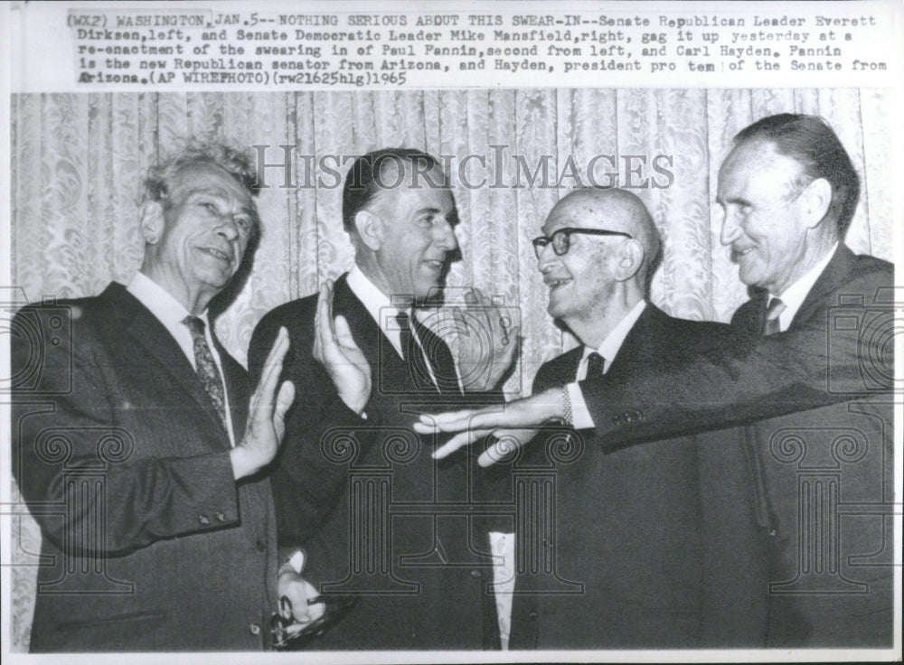 1965 Senator Everett Dirksen Mike Mansfield - Historic Images