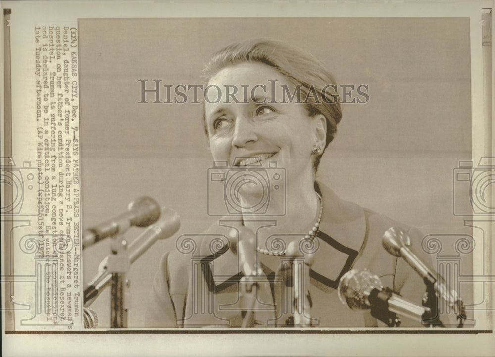 1972 Truman&#39;s daughter Margaret Meets Press - Historic Images