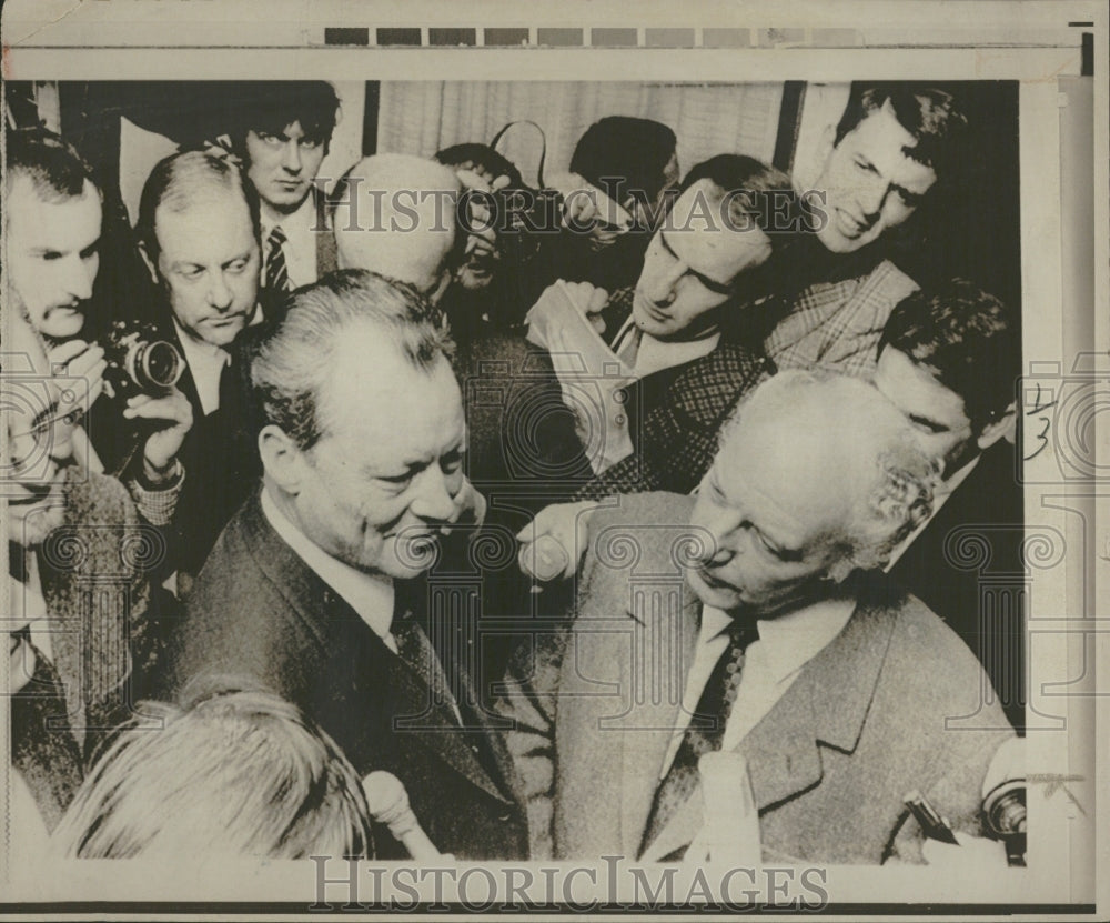 1969 Willy Brandt Walter Scheel Chancellor - Historic Images