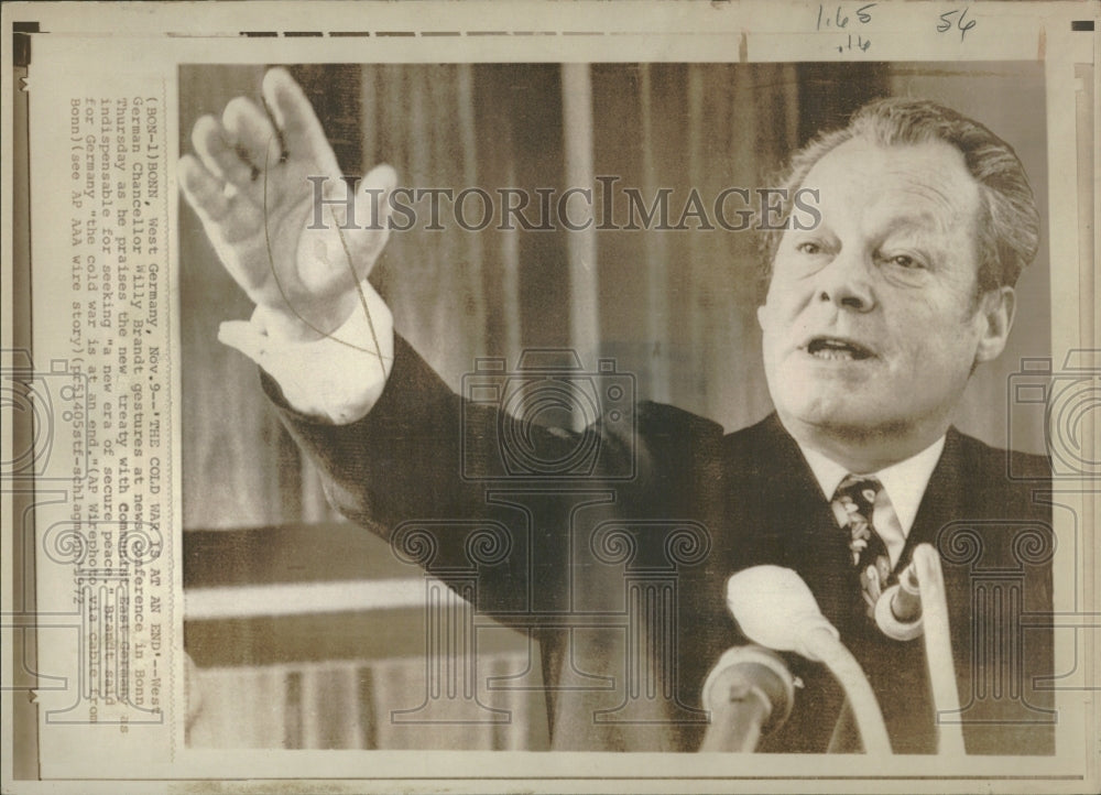 1972 Willy Brandt Treaty East Germany - Historic Images