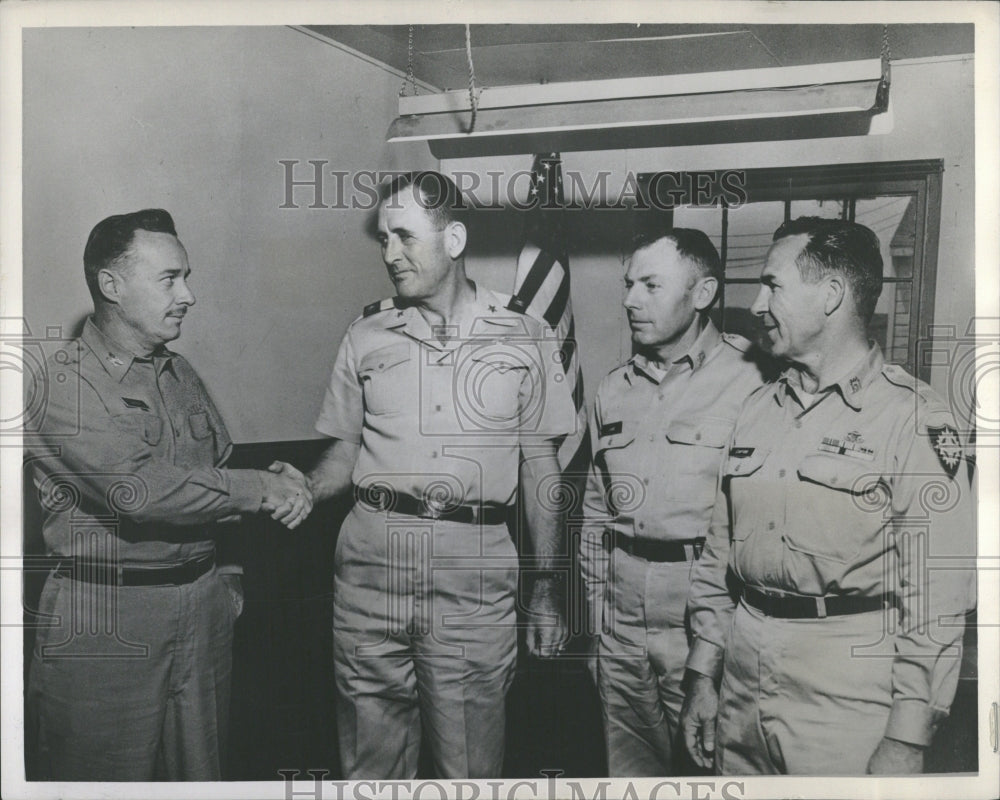 1960 Ft. Carson General Greets Reservists - Historic Images