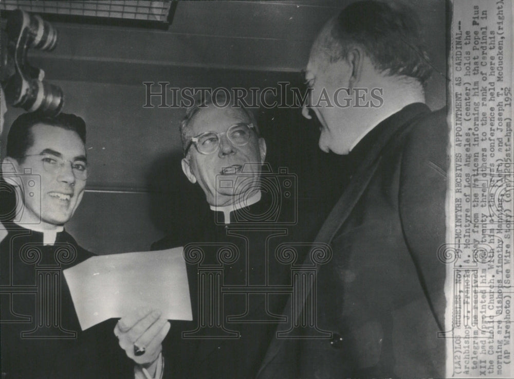 1952 Cardinal J. Francis McIntyre - Historic Images