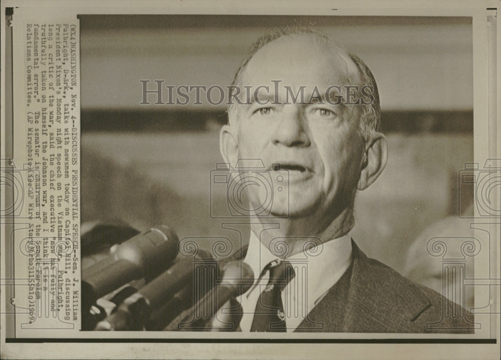 1969 Se. J. William Fullbright Capitol HIll - Historic Images