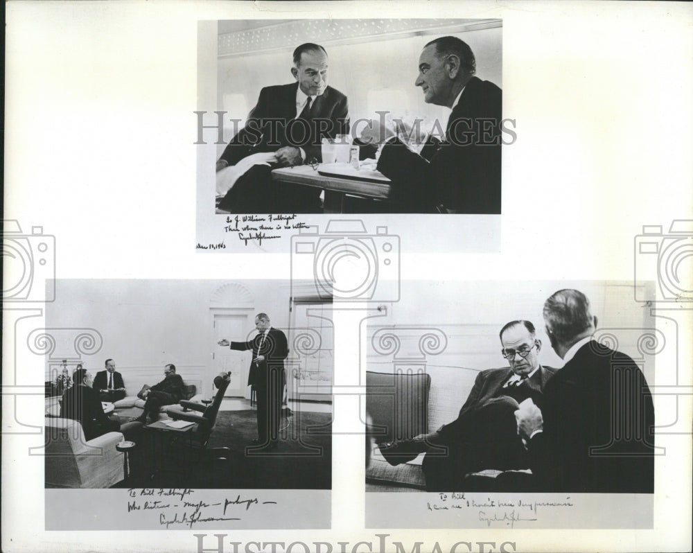 1968 William Fulbright Lyndon Johnson 1968 - Historic Images