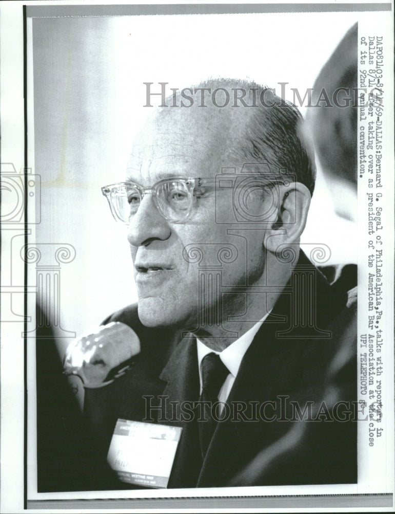 1969 Bernard Segal, Pres American Bar Assoc - Historic Images