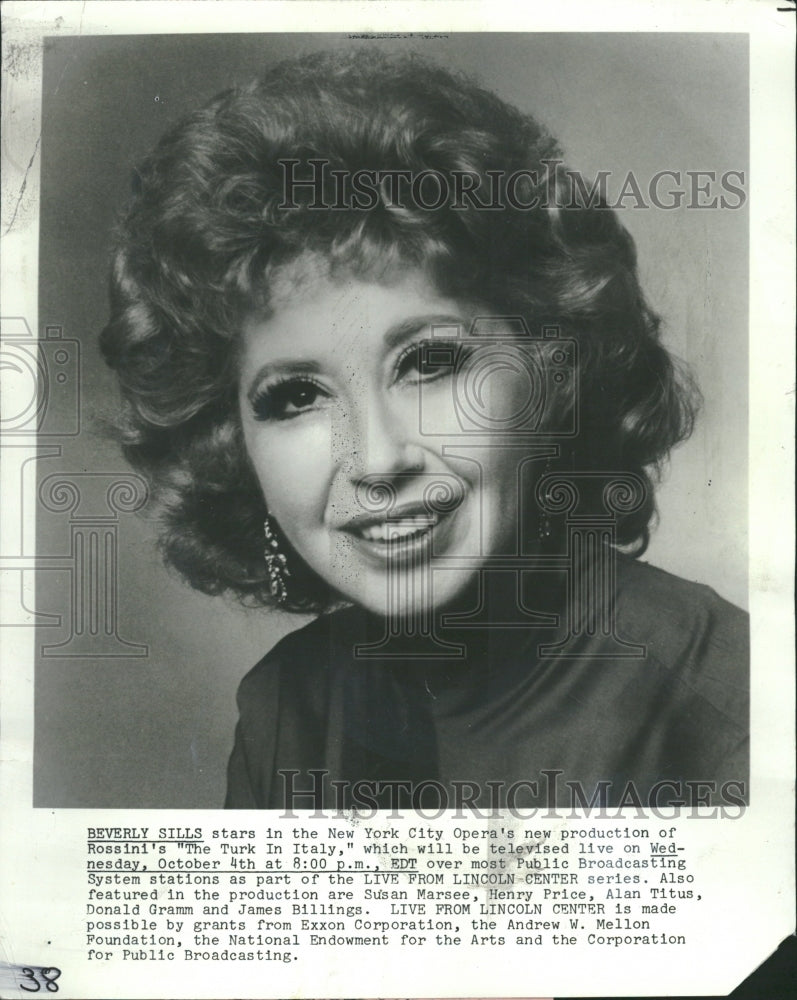 1979 Beverly Sills American OperaticSoprano - Historic Images