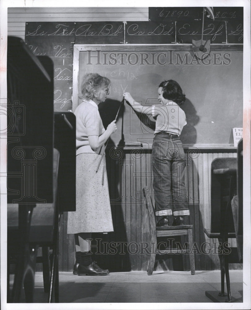 1954 Laura MacDonald Teacher Leanna Plannt - Historic Images