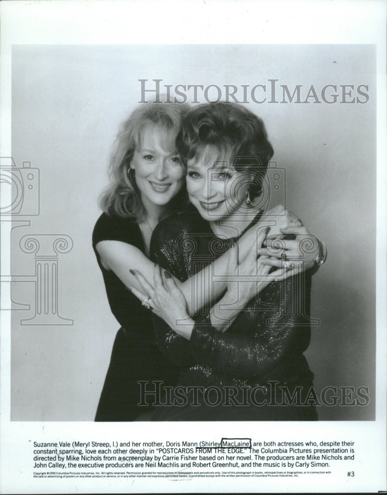 1991 Meryl Streep Shirley MacLaine Postcard - Historic Images