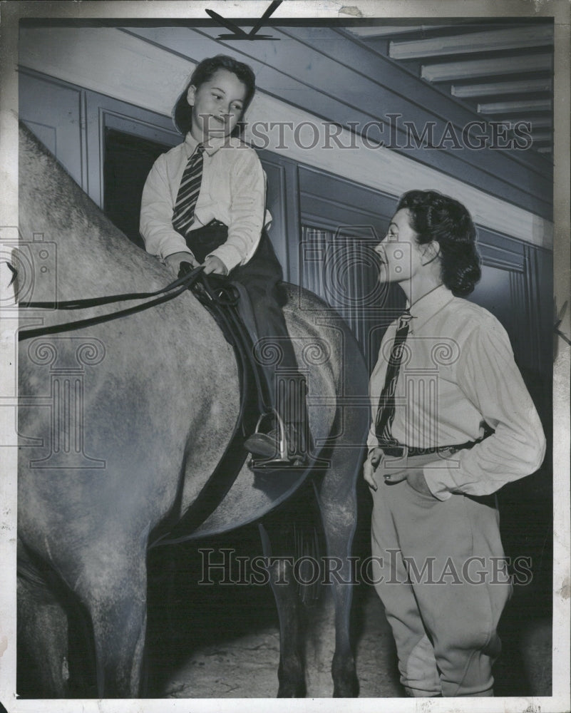 1948 Patty Hass Horse Mrs Robert Northwille - Historic Images