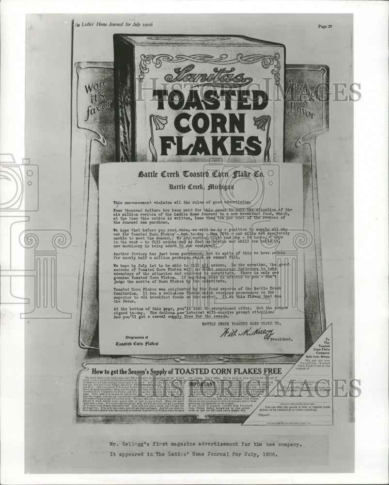 1906 Mr Kellogg Magazine Advertisement Home - Historic Images
