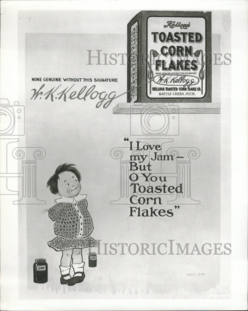 1956 Kelloggs toasted corn flakes advertise - Historic Images