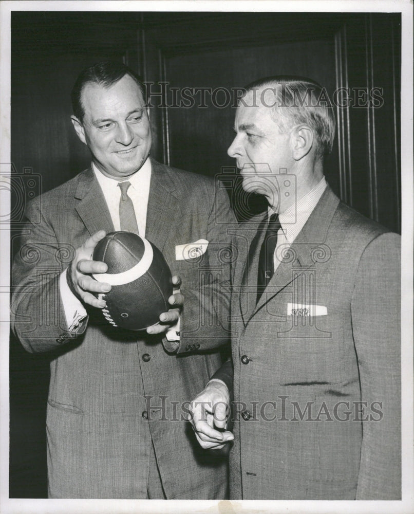 1958 Louis Berg, Herbert Hart And Football - Historic Images