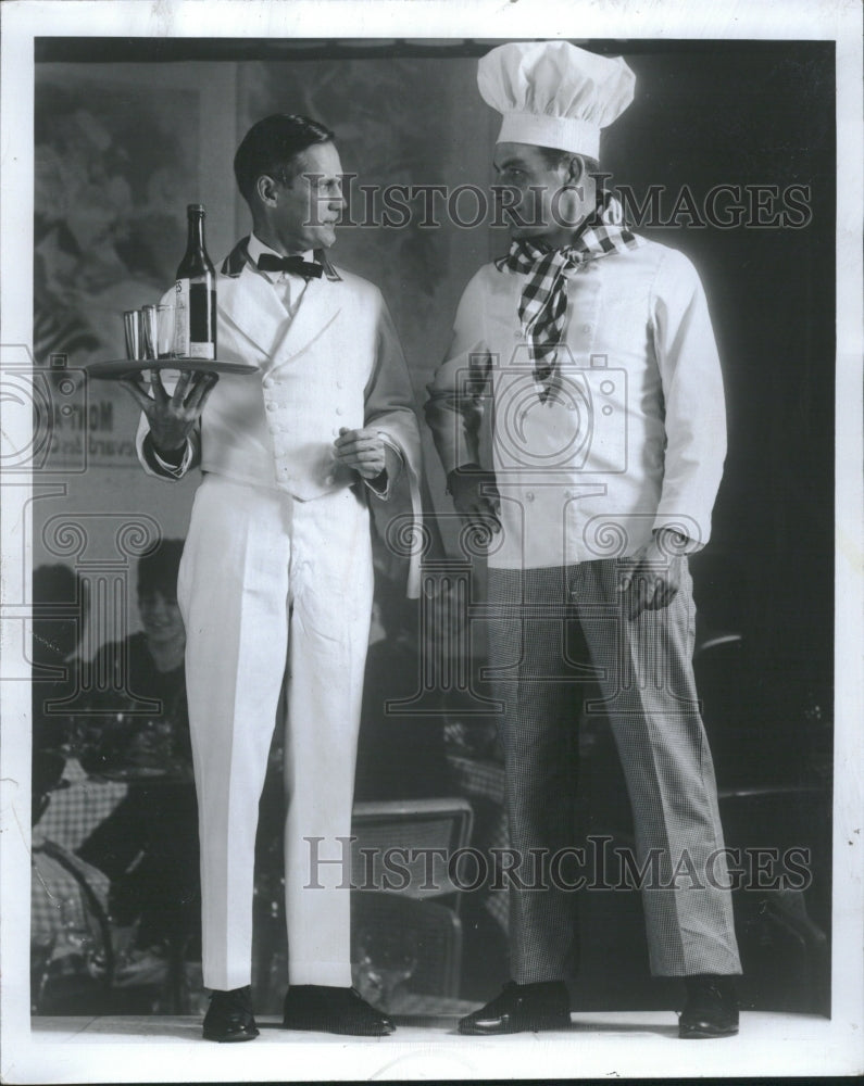 1967 Waiters Attends Customers Restaurants - Historic Images