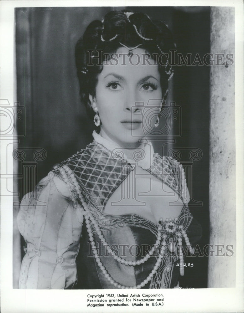 1953 Gina Lollobrigida Italian Actress - Historic Images