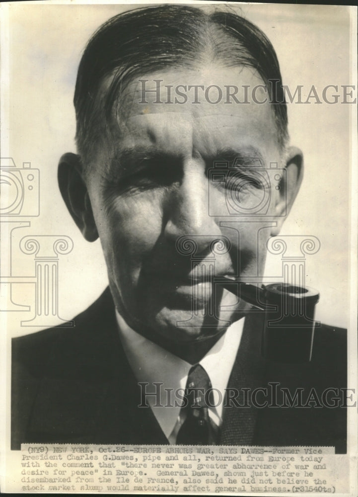 1937 Charles Dawes Vice Pres. United States - Historic Images