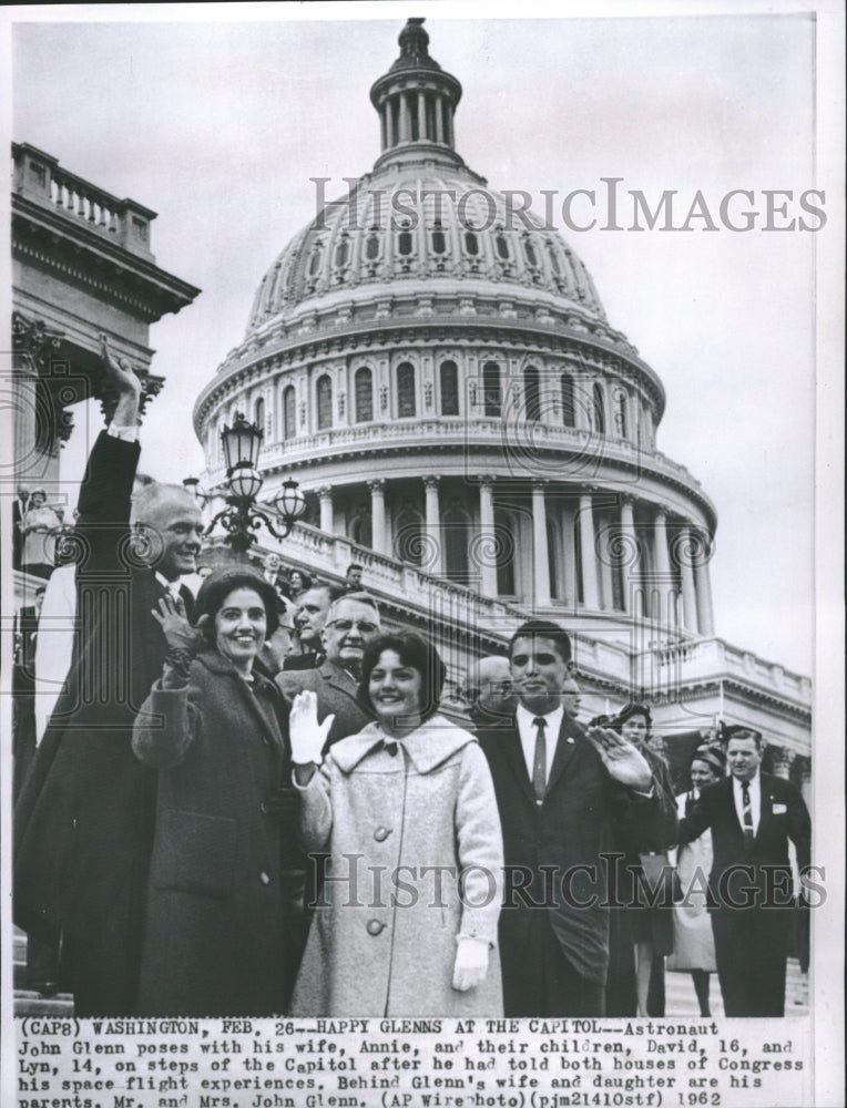 1962 Astronaut John Glenn Capitol Family - Historic Images