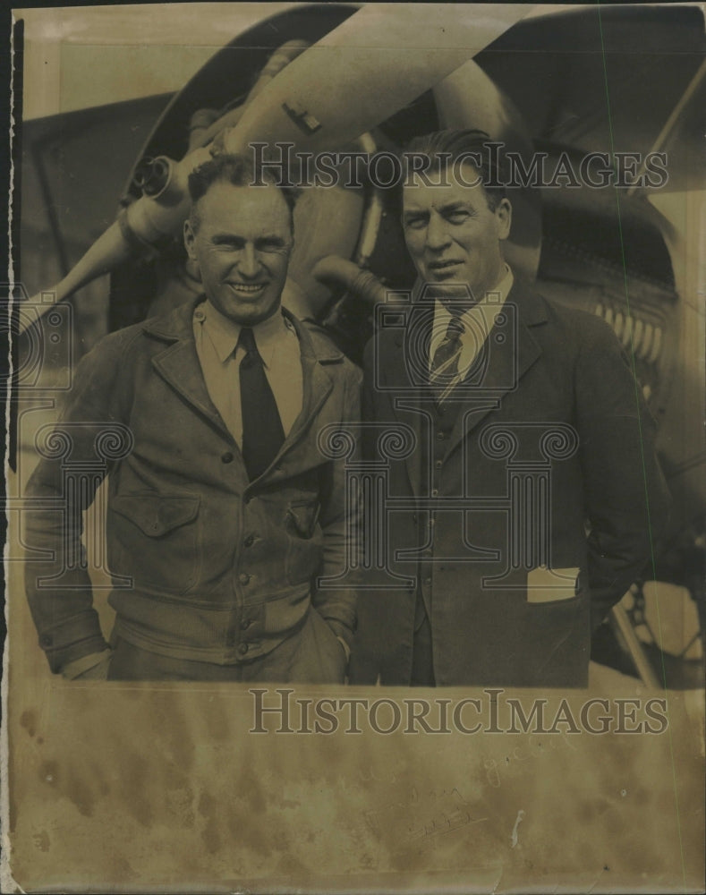 1933 Governor With Art Goebel Famous Pilot - Historic Images