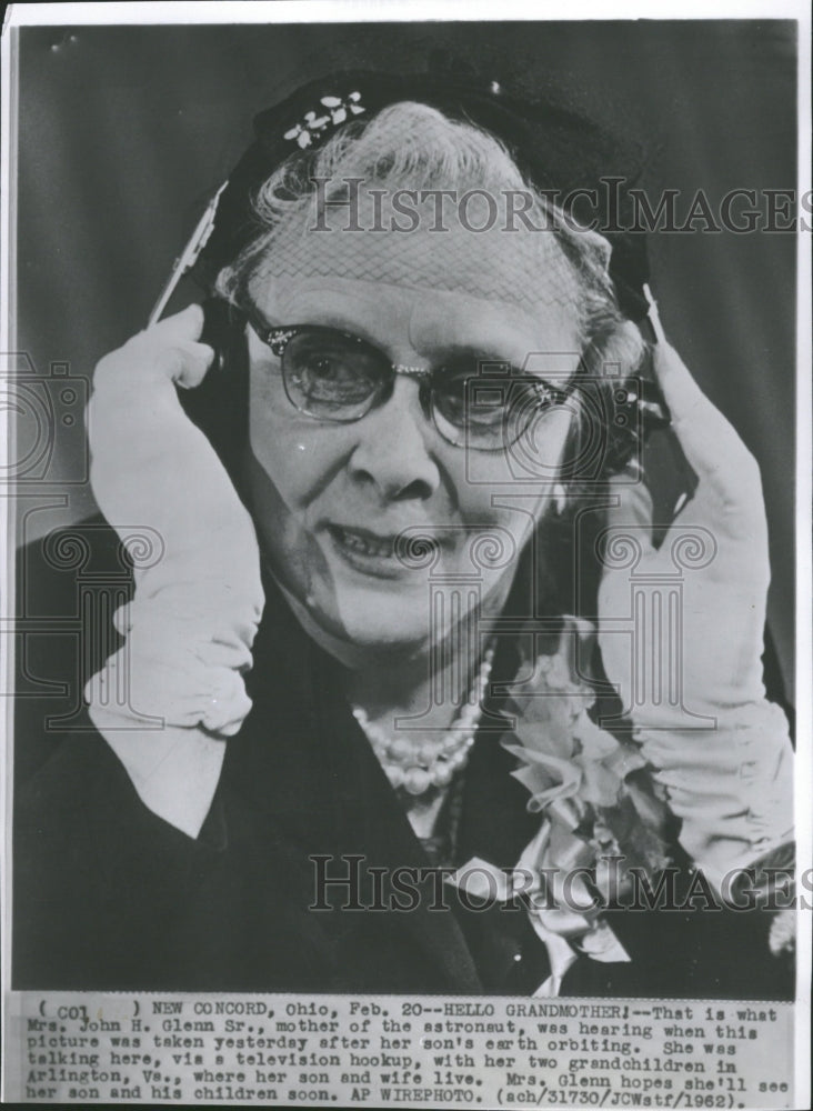 1962 Mrs. John H Glenn Sr astronaut - Historic Images
