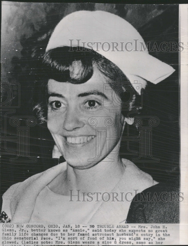 1964 Mrs. John Glen Known As Annie - Historic Images