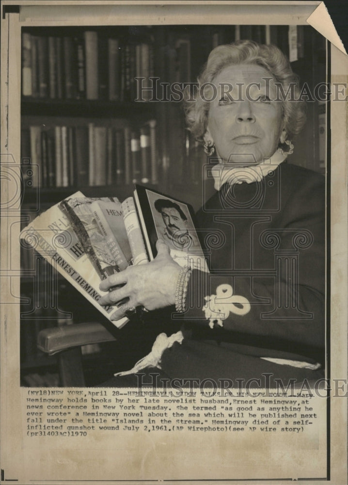 1970 Mary Hemingway Novelist Writer Ernest - Historic Images